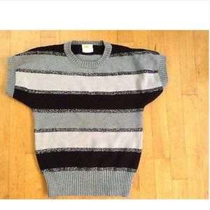 Crazy 8 Girls Gray Strped Sweater Sz Large 10/12